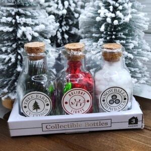 Target Bullseye Christmas 2022 Collectible Bottles snowball holiday lights trees